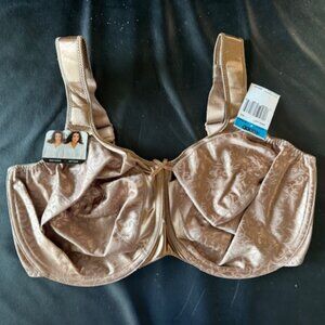 NWT - BALI SATIN TRACINGS MINIMIZER UNDERWIRE BRA 40DDD COLOR: SHEER LATTE